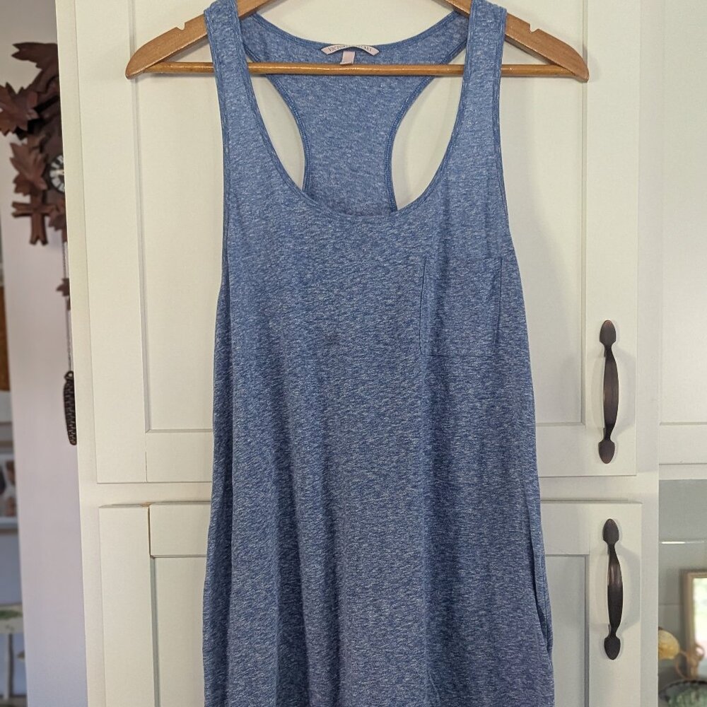 Y2K Victoria’s Secret Racerback Blue Swimsuit Cover-Up – Good Condition, No Flaw